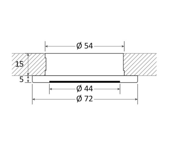 Luz Blanca de Techo LED Propus de Empotrado Reducido con Interruptor