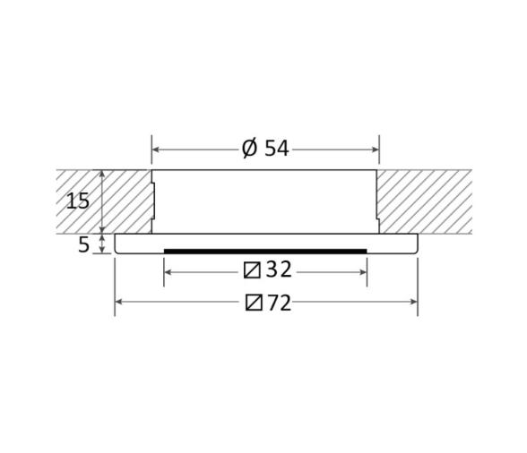 Luz Blanca de Techo LED Bos de Empotrado Reducido con Interruptor