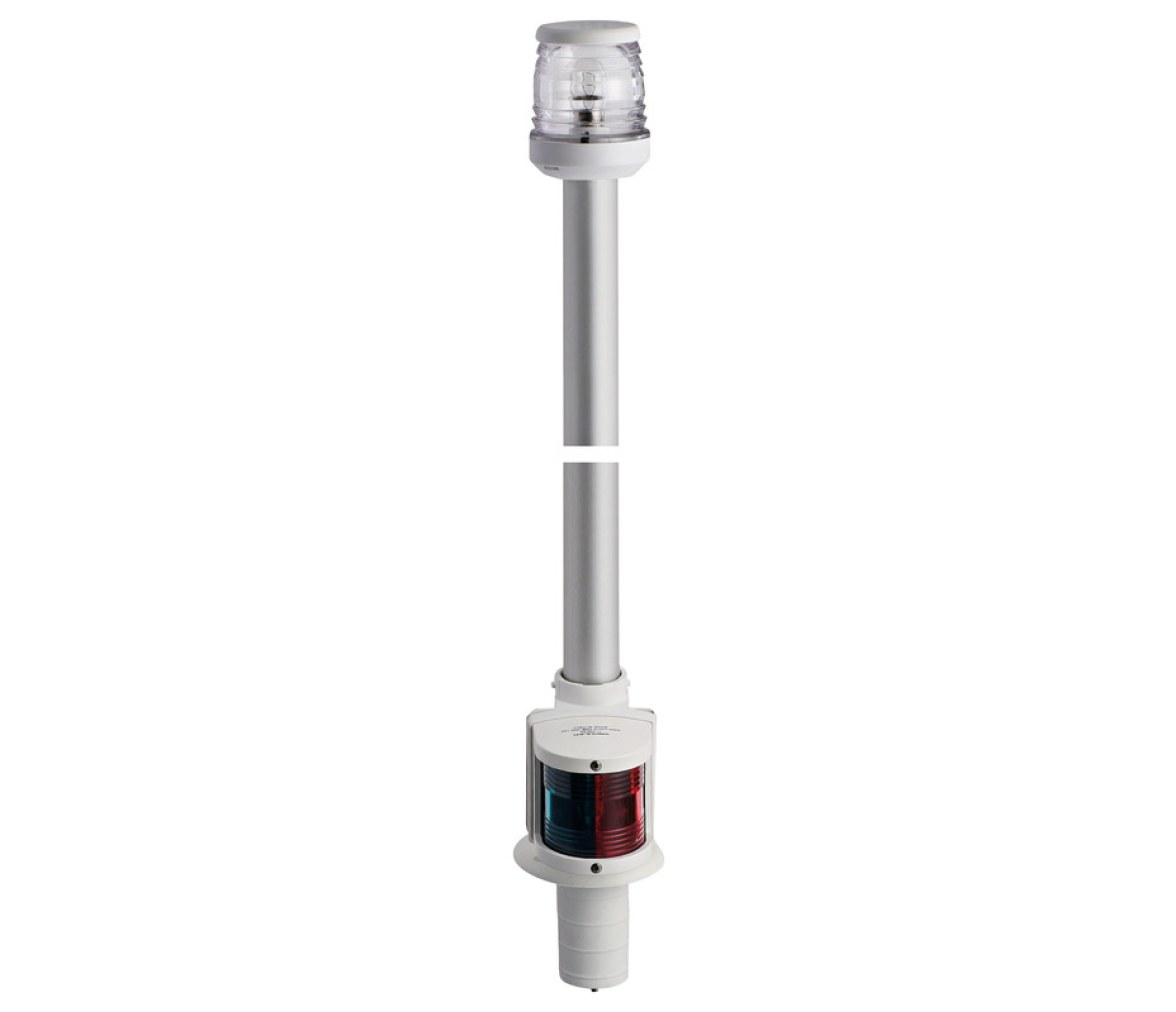 Luz de ancla con mástil de aluminio clásico combinado