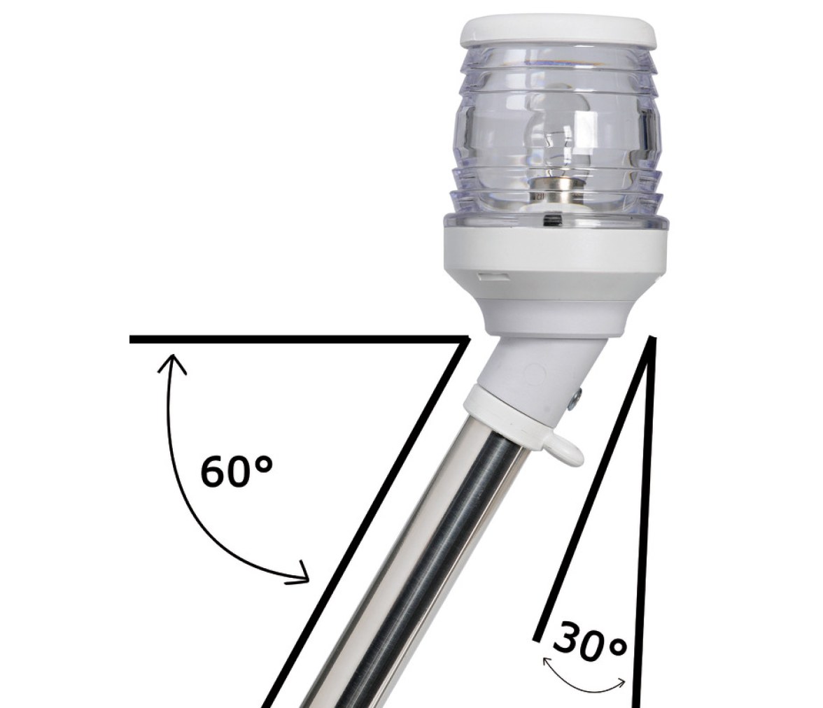 Luz de ancla con mástil retráctil 360° estilo Classic