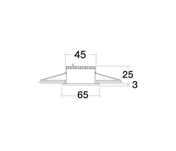 Luz de Cortesia Atlas Inox Acabado Pulido
