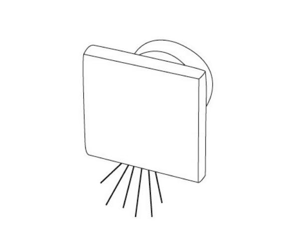 Luz de Cortesía Cuadrada Incorporada Abajo