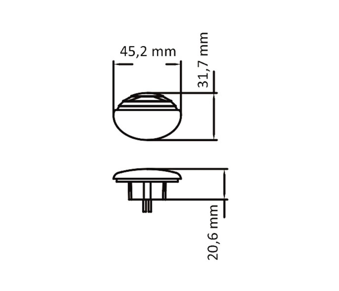 Luz de Cortesía LED Cromada Empotrada