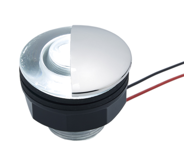 Luz de cortesía LED con tapa de acero inoxidable 316, impermeable IP67