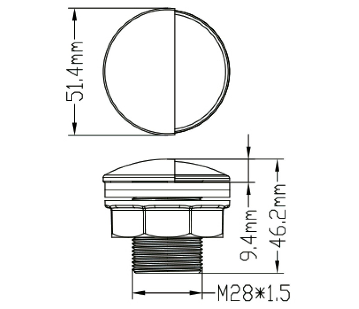 Luz de cortesía LED con tapa de acero inoxidable 316, impermeable IP67
