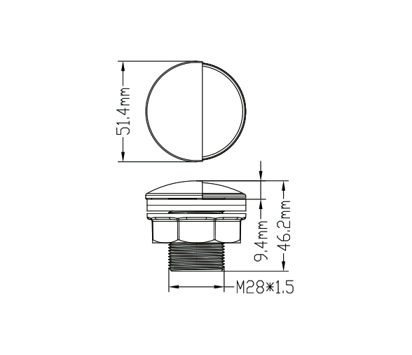 Luz de cortesía LED con tapa de acero inoxidable 316, impermeable IP67