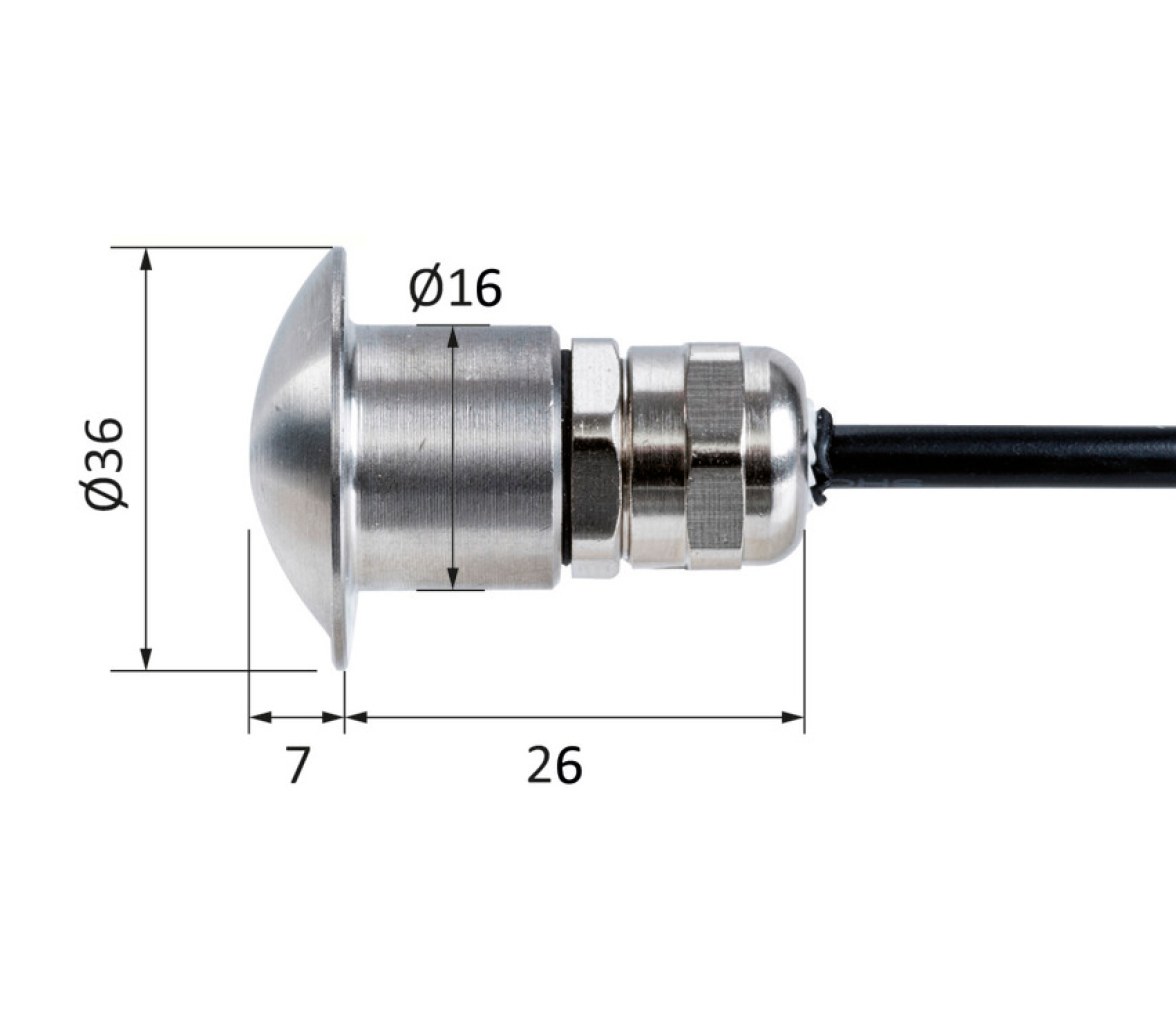 Luz de Cortesía LED Negro Mate
