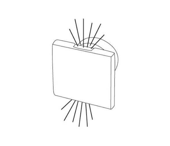 Luz de Cortesía Cuadrada Incorporada Arriba/Abajo