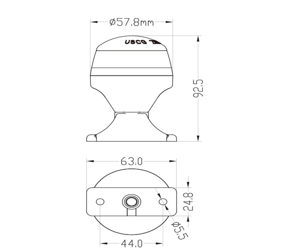 Luz de Fondeo LED 10-30V CC