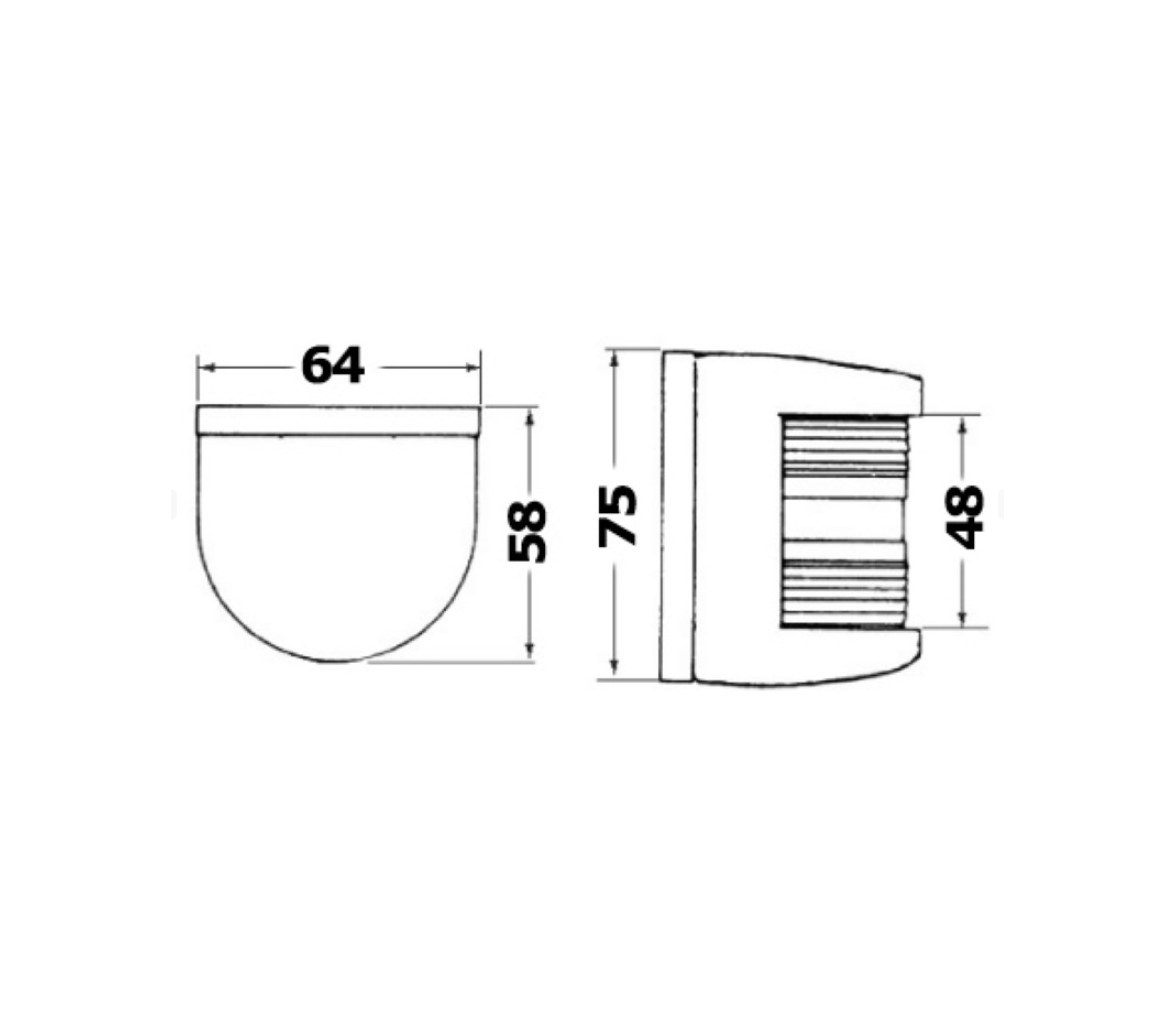 Utility 77 Navigation Lights Left-Red 112.5º