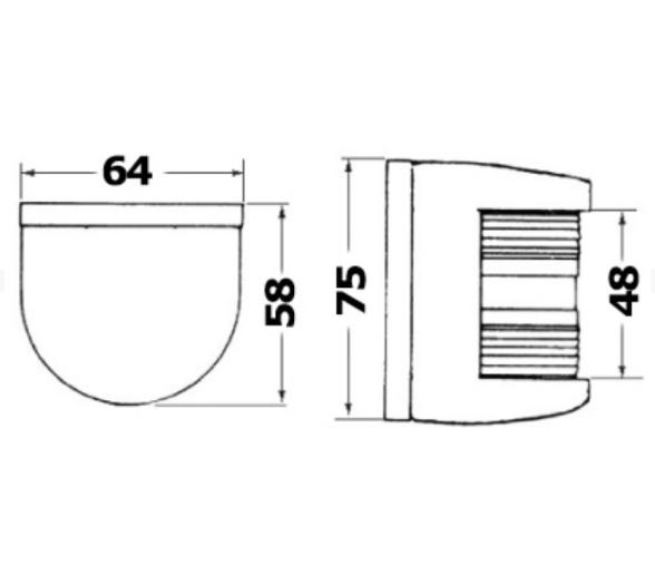Luz de Navegacion Blanca 225ª Proa