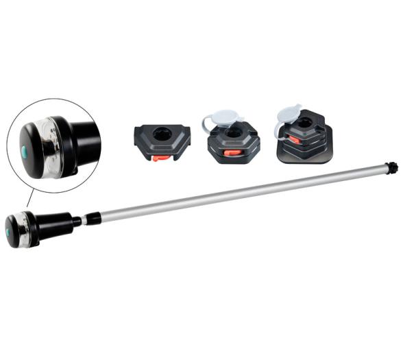 Luz de Navegación Blanca 360°+Roja/Verde en Mástil Telescópico