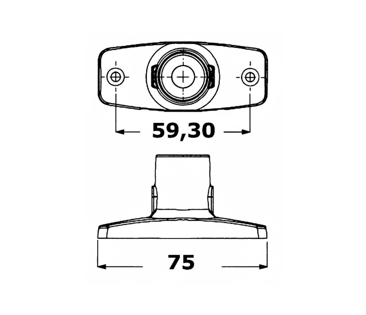 Luz de Navegación LED Fondeo 360 Grados ABS Cromado