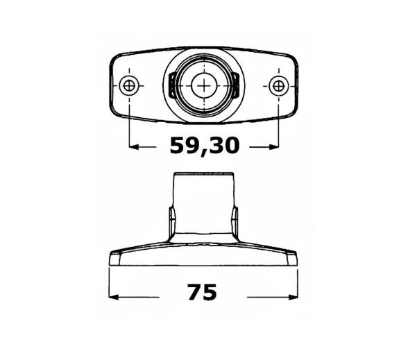 Luz de Navegación LED Fondeo 360 Grados ABS Cromado