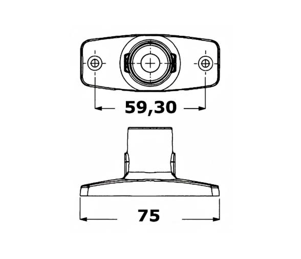 Luz de Navegación LED Fondeo 360 Grados ABS Cromado