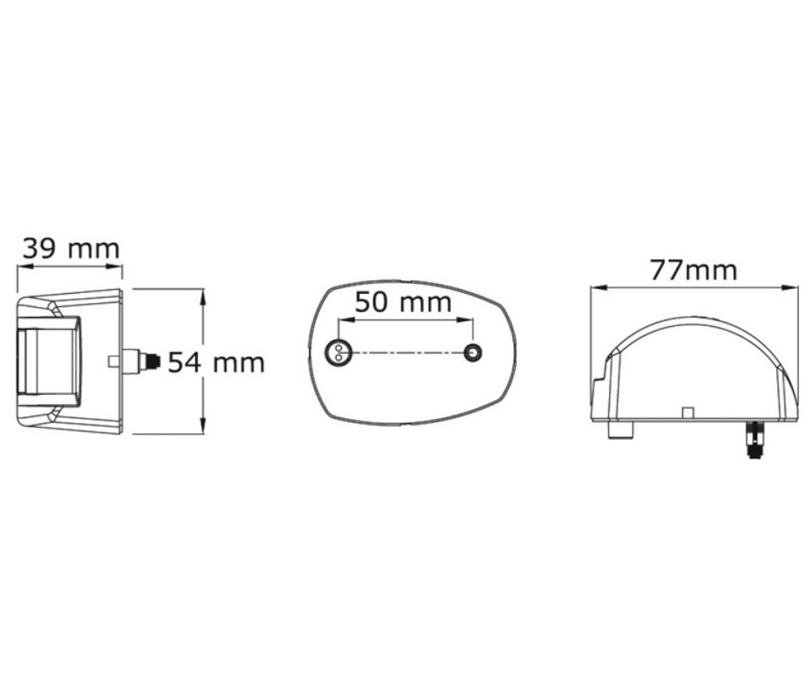 Luz de Navegacion LED hasta 20 m Mouse Inox