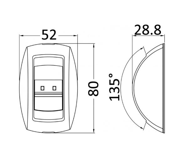 Luz de Navegación Popa Blanca 135º Vertical
