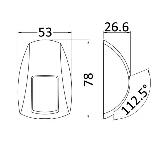 Luz de Navegación SX Verde 112.5º Derecha Vertical