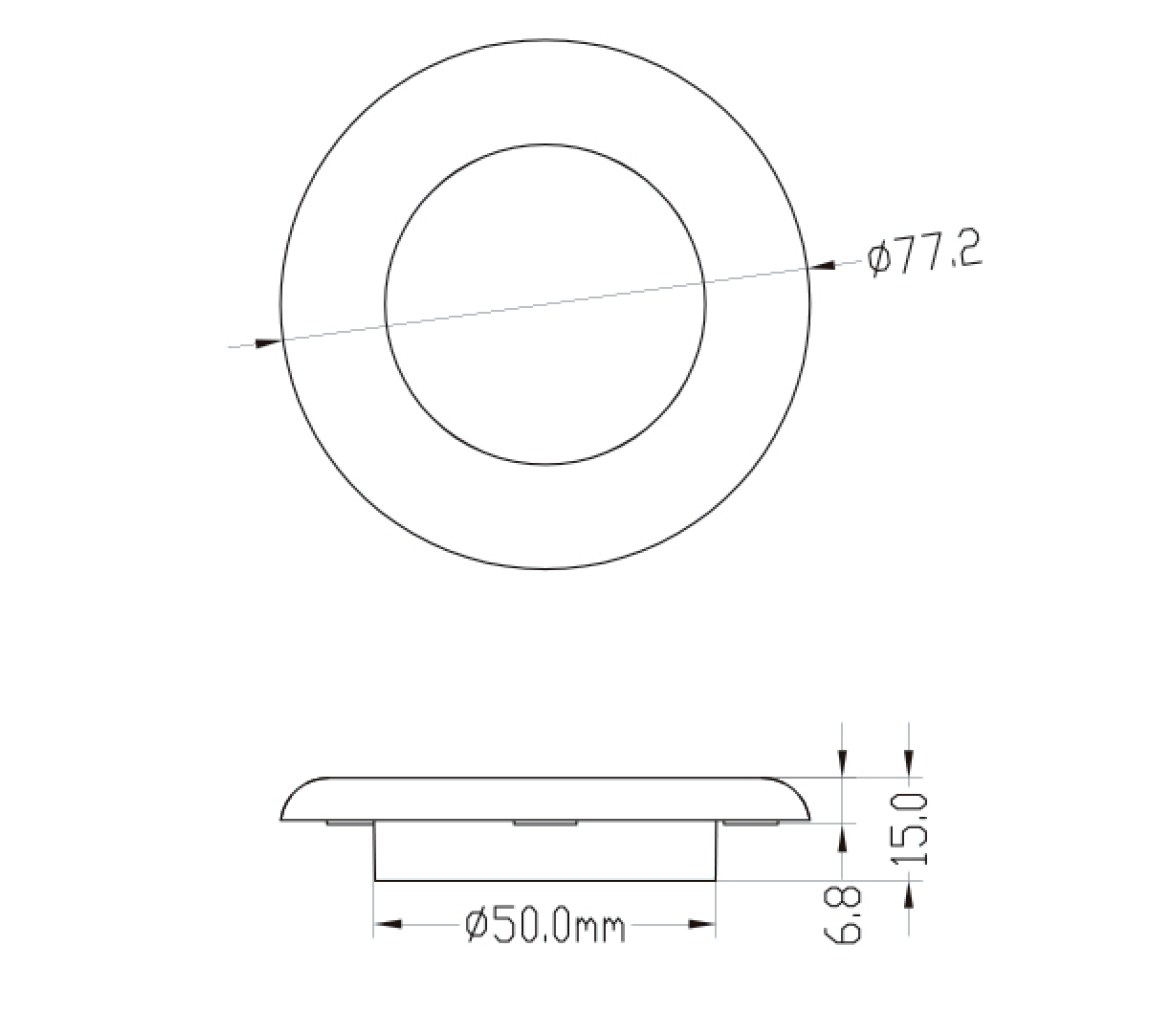 Luz de techo LED, 10-30V CC