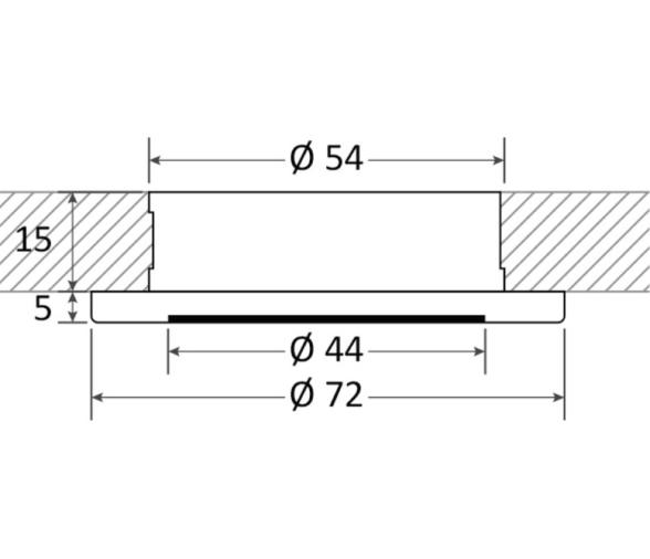 Luz de Techo LED Polis de Empotrado Reducido