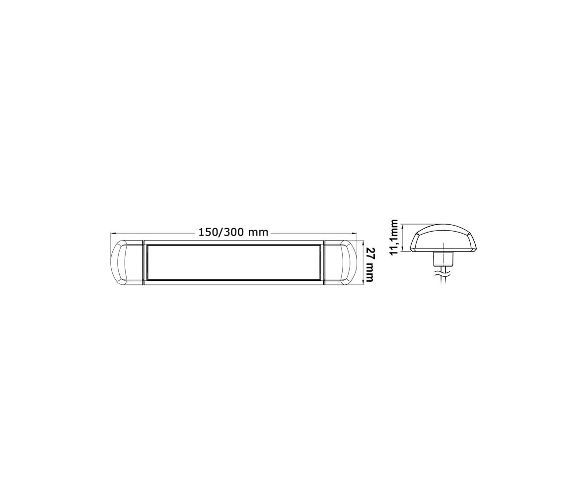 Luz Fluorescente LED Hermetica Version Plana