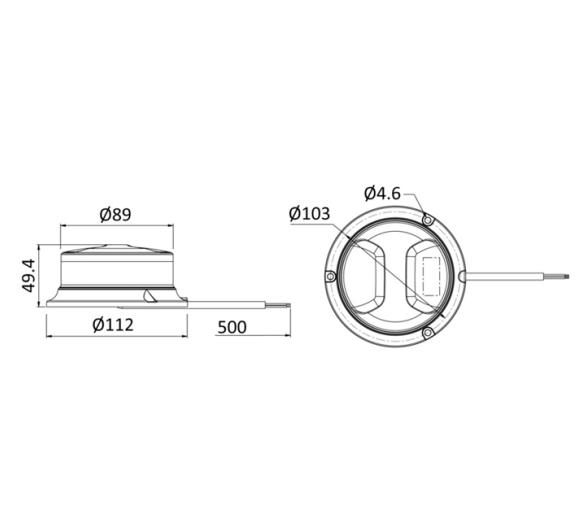 Luz LED Azul para Vehículos de Emergencia