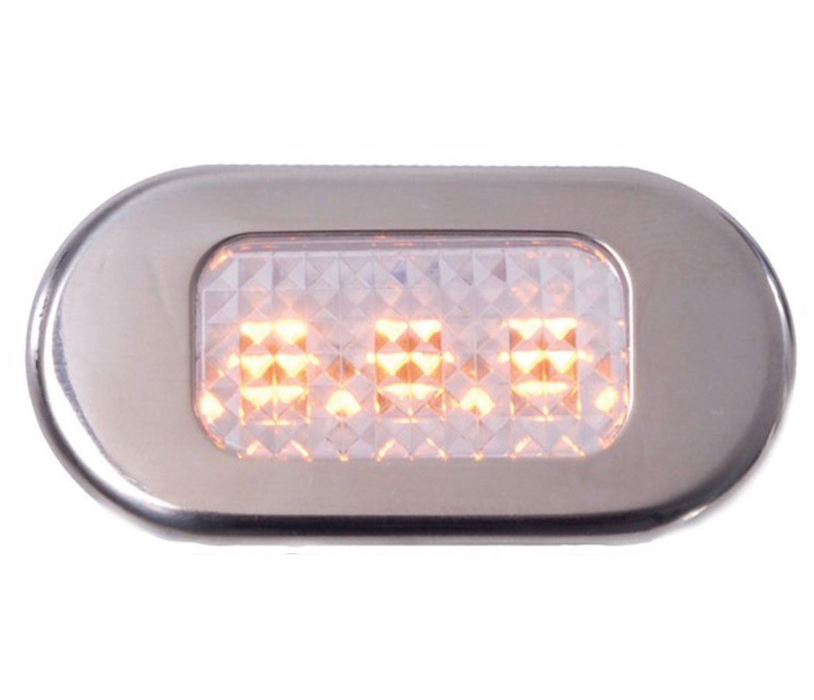Luz LED de Cortesia Amarilla Estanca Carcasa Inox