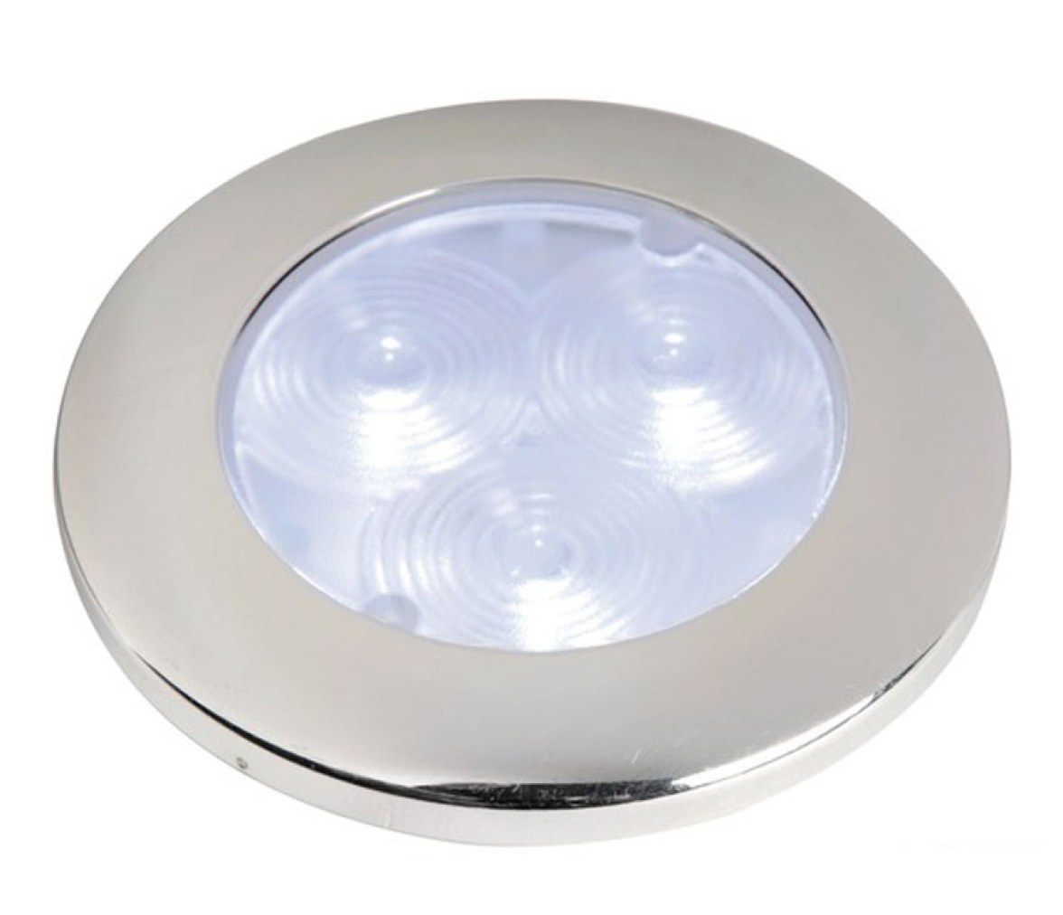 Luz LED de Cortesia Azul Acero Inoxidable