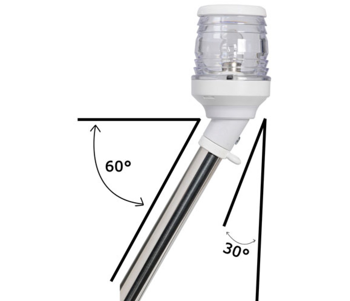 Luz LED Extraible 30 Grados con Soporte Bandera 60 cm