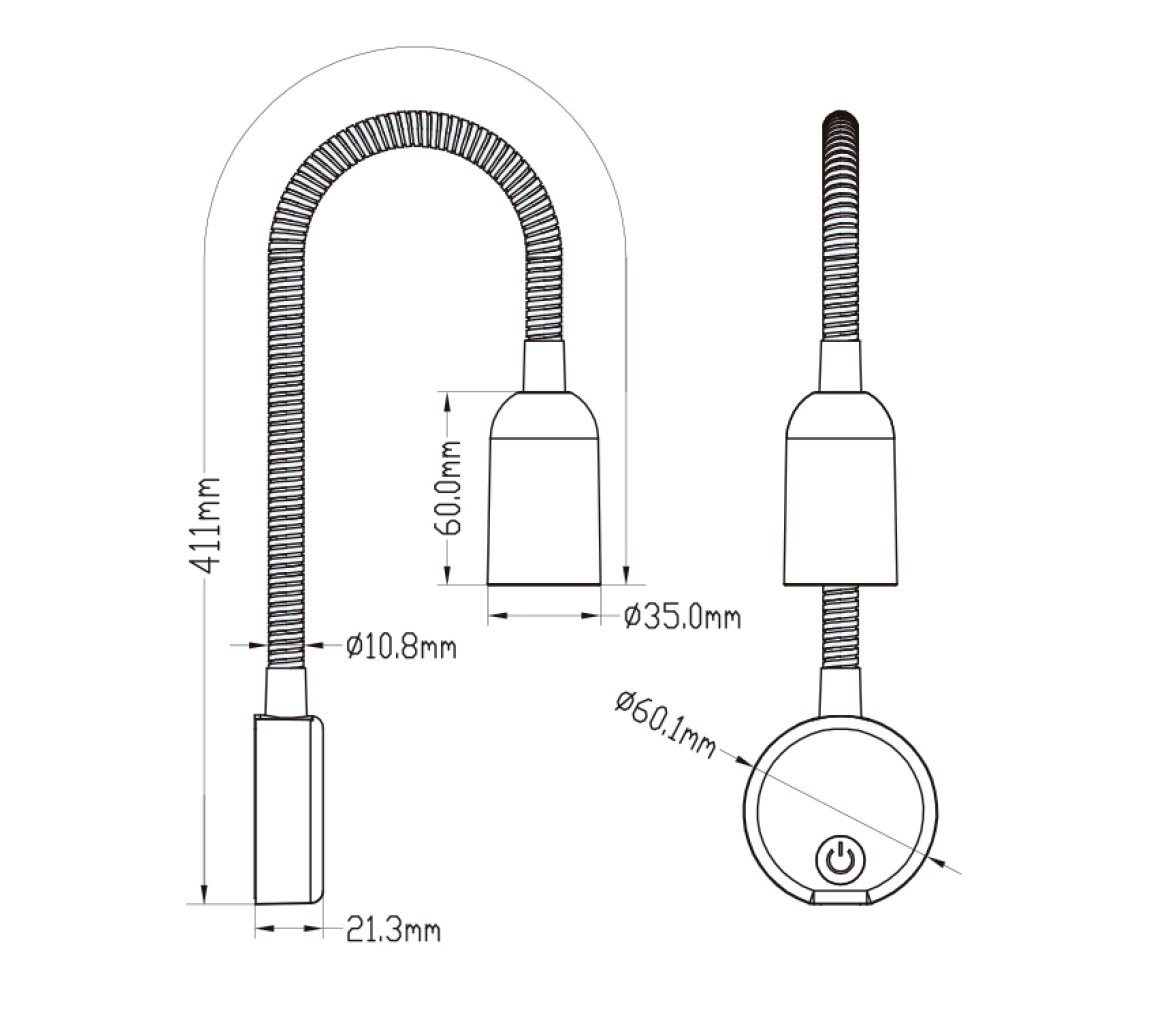 Luz Led para Mesa de Cartas con Puerto de carga USB 2A/5V