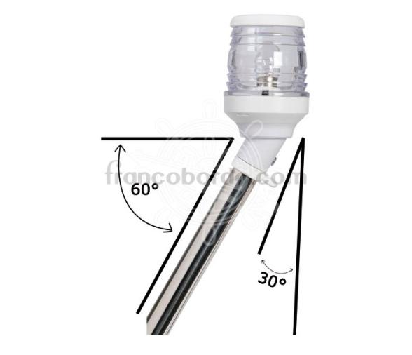 Luz LED Telescopica 30 Grados con Soporte Bandera 100 cm