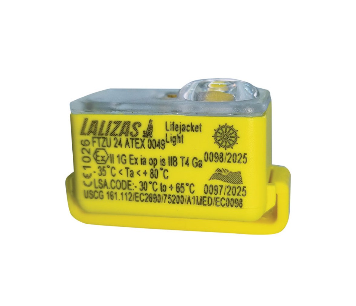 Luz LED parpadeante automática LALIZAS “Satélite IV” para chaleco, USCG/SOLAS