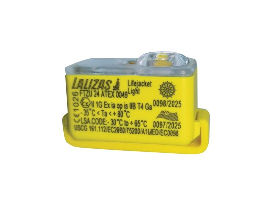 Luz LED parpadeante automática LALIZAS “Satélite IV” para chaleco, USCG/SOLAS
