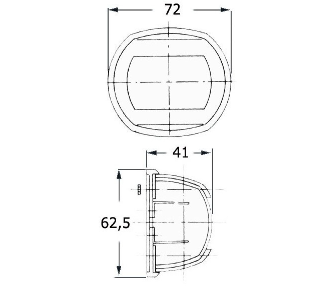 Osculati Luz de Navegacion Estribor Compact 12 Carcasa Inox