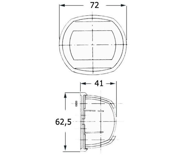 Osculati Luz de Navegacion Estribor Compact 12 Carcasa Inox