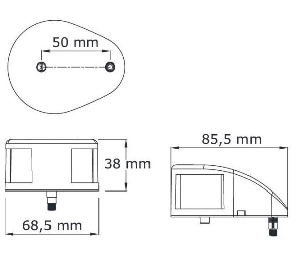 Luz de Navegacion LED hasta 20 m Mouse Cubierta Inox
