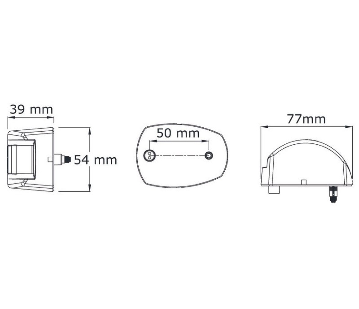 Luz de Navegacion LED hasta 20 m Mouse Plastico