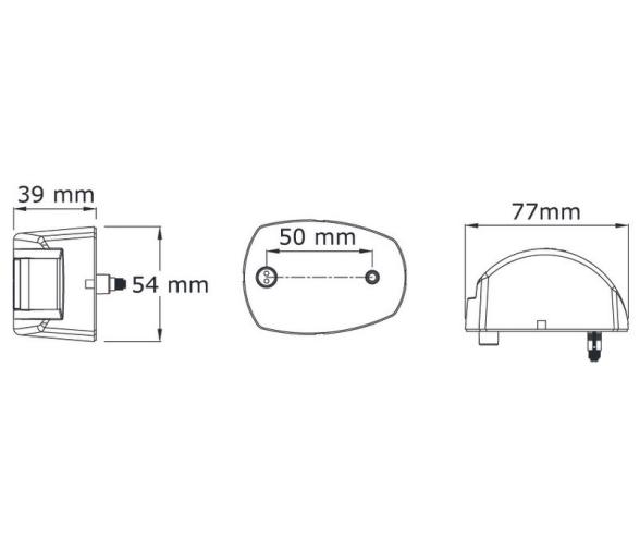 Luz de Navegacion LED hasta 20 m Mouse Plastico