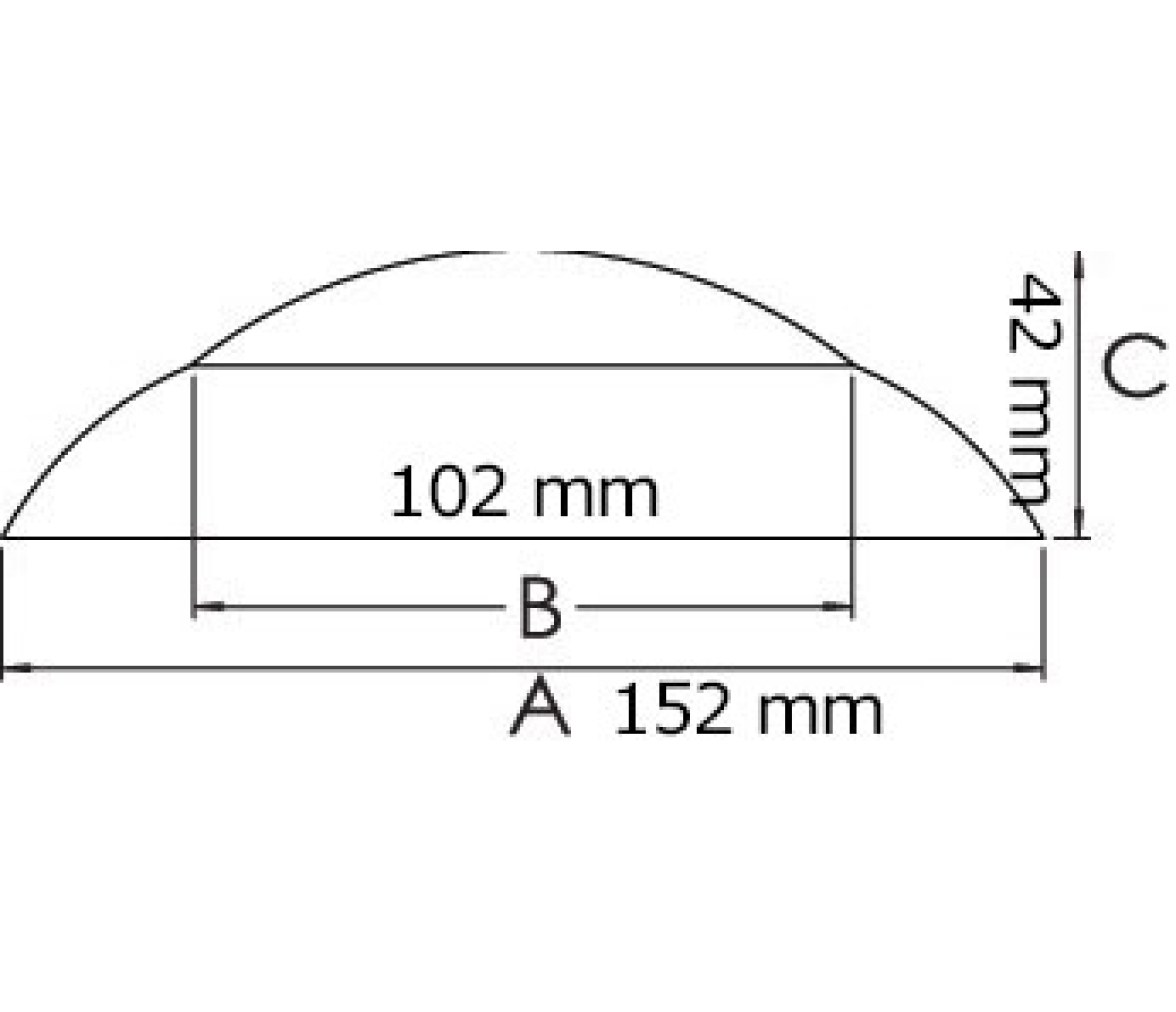 Luz de Techo Halogena Estilo Italiano 152 mm