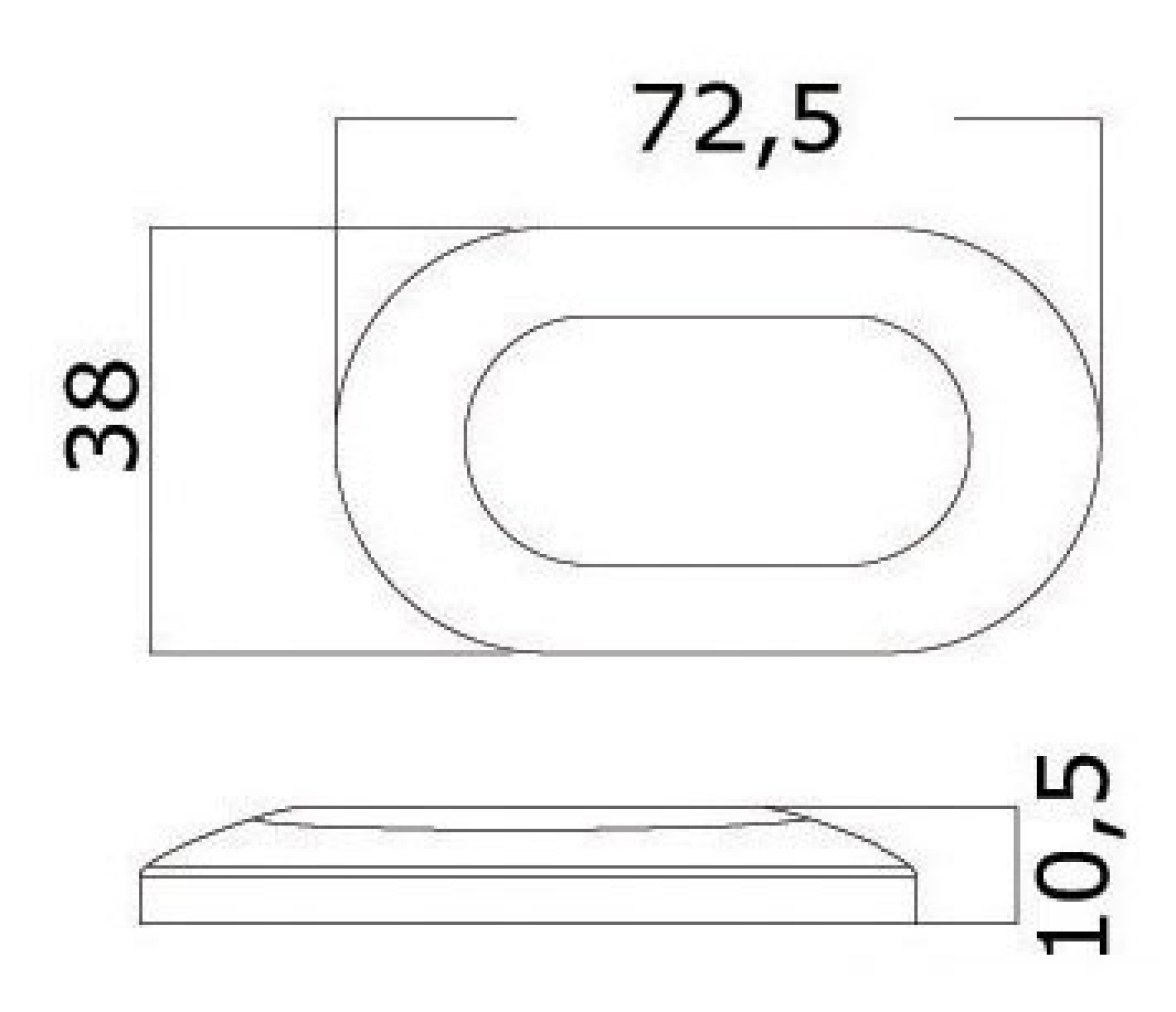 Luz LED de Cortesia modelo Oval