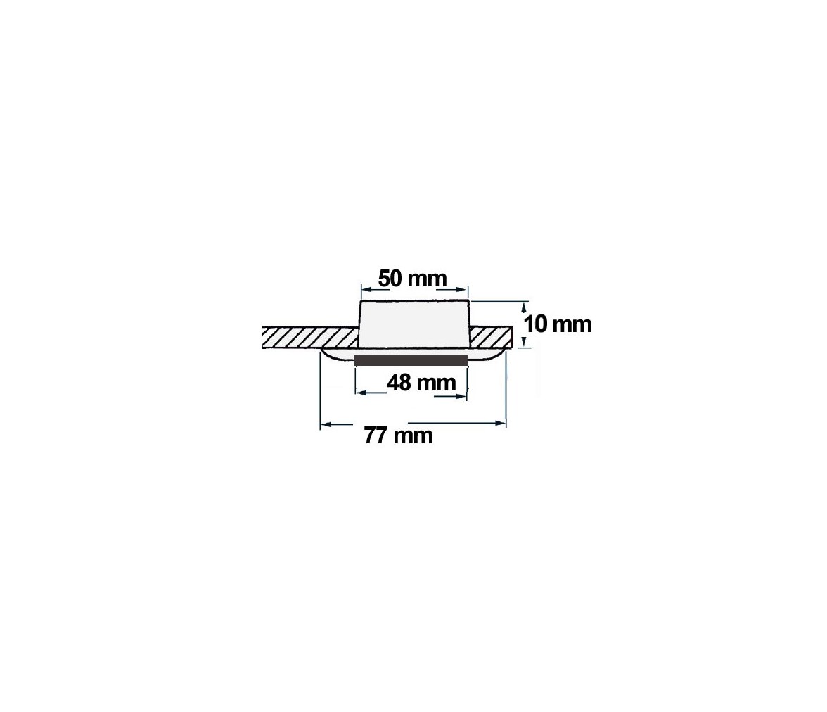 Luz LED de Techo Batsystem Nova II ABS Cromado