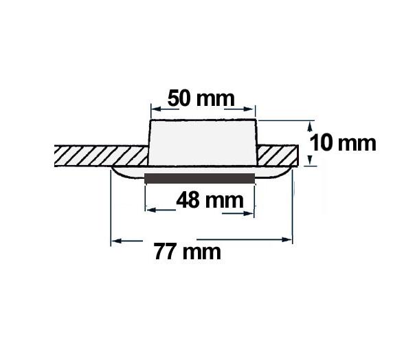 Luz LED de Techo Batsystem Nova II ABS Cromado