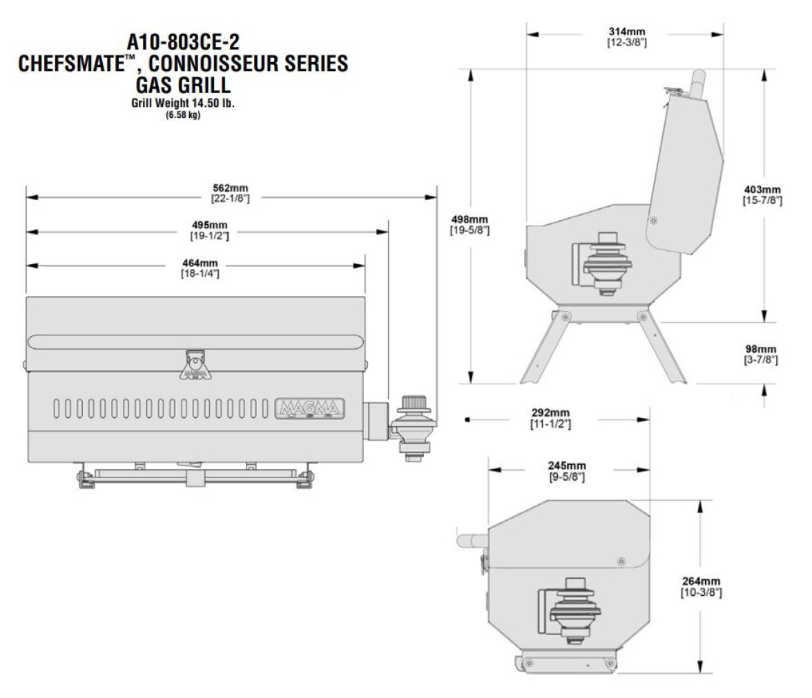 Magma Barbacoa Gas Grill Chefsmate