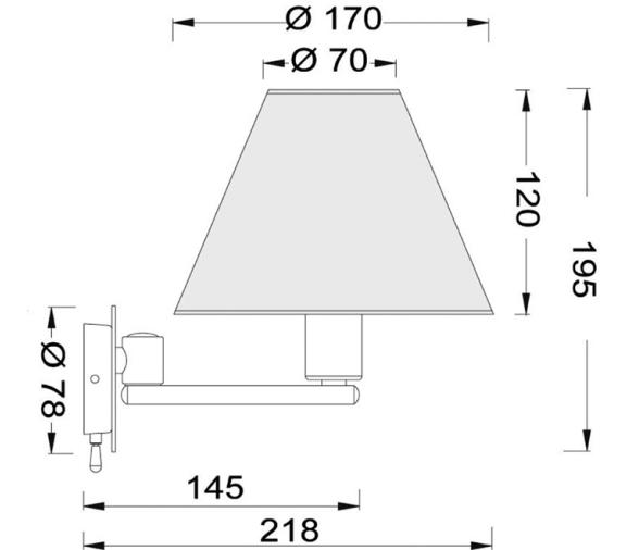 Maia Lampara de Montaje Vertical con Interruptor