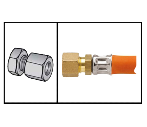 GOK Manguera Gas 10bar Racor Compresión 8 x Casquilo 8