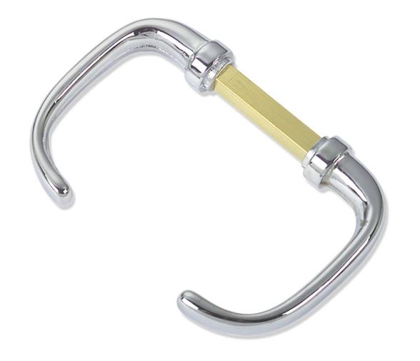 Manilla Doble de Laton Cromado 8 mm