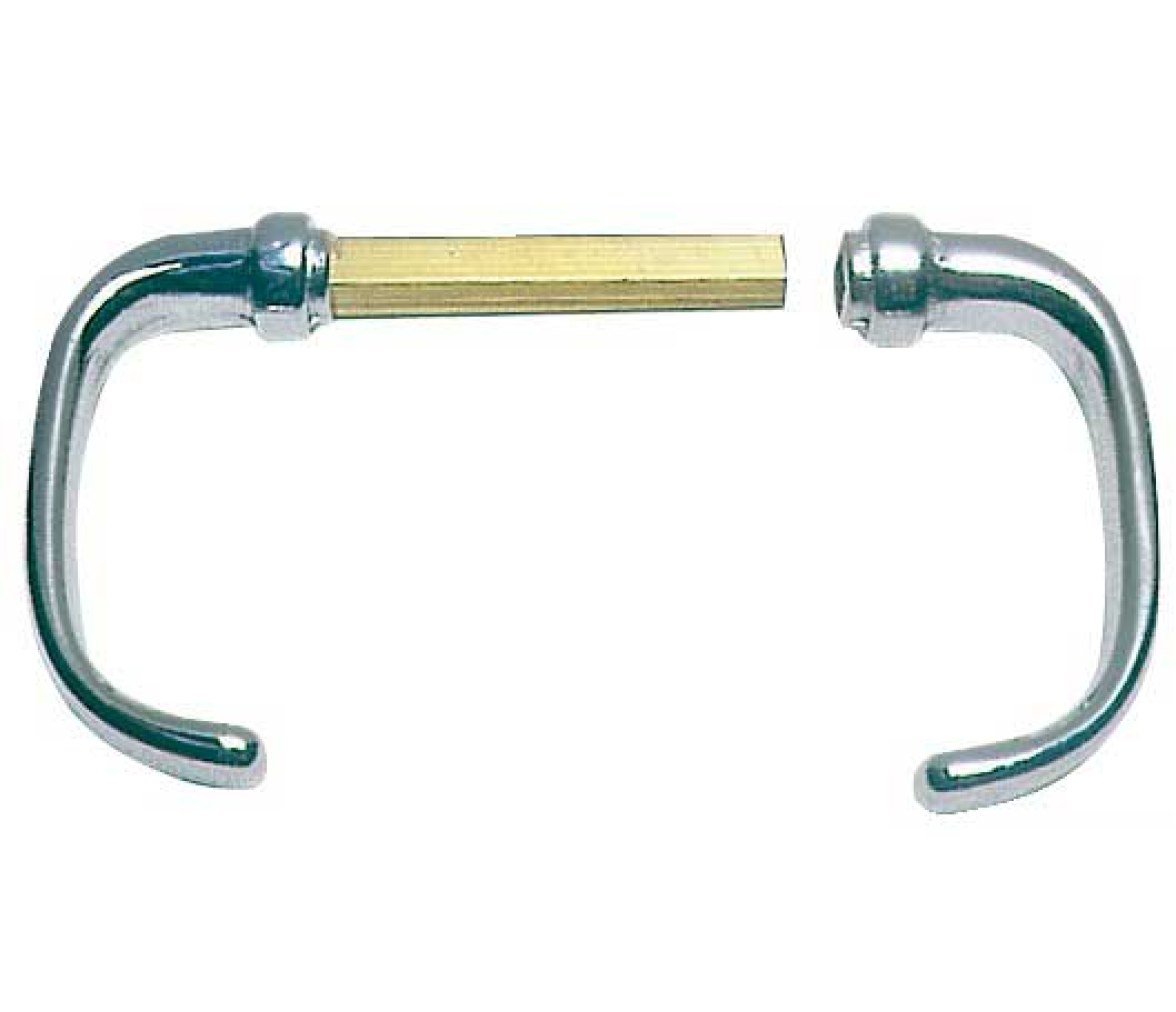 Manilla Doble de Laton Cromado 8 mm