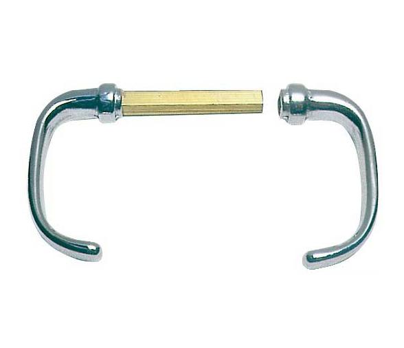 Manilla Doble de Laton Cromado 8 mm