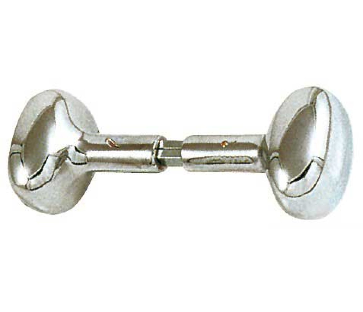 Manilla Doble  de Laton Cromado 9 mm