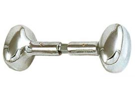 Manilla Doble  de Laton Cromado 9 mm